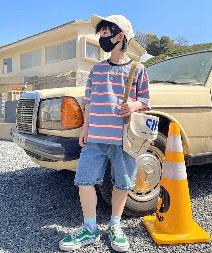 8 To 10 Year Old Boy Clothes Kids Set Junior Boys' Summer Clothing Children's Outfit 2025 Baby Boy's From 4 Years Shorts T-shirt