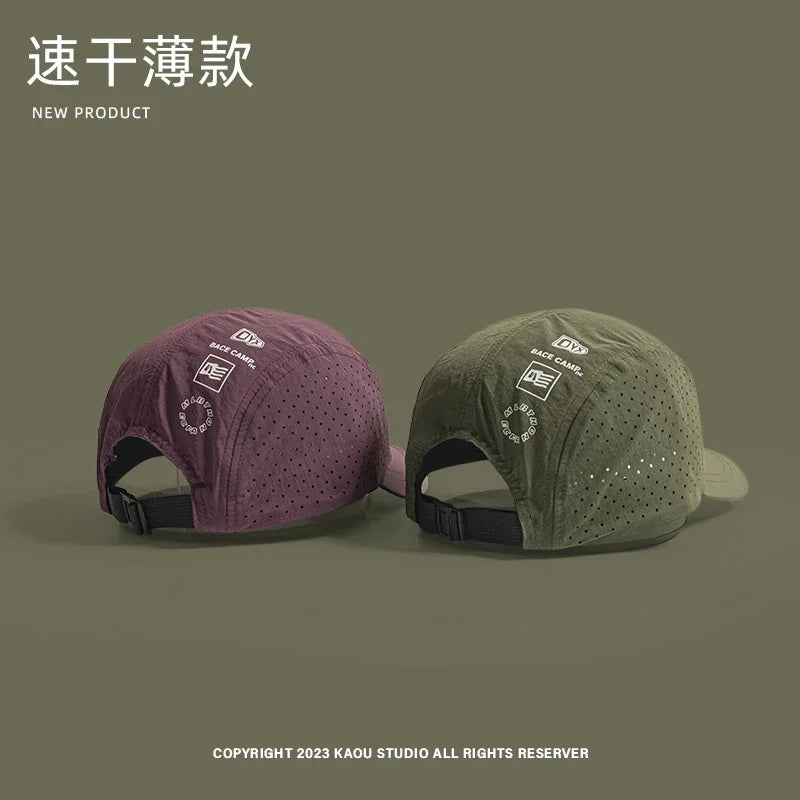 Summer 5 Panel Baseball Caps  For Men And Women Outdoor Camping Cap  Sun Protection Quick-Drying Running Hat Breathable Golf Hat