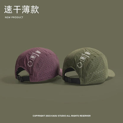 Summer 5 Panel Baseball Caps  For Men And Women Outdoor Camping Cap  Sun Protection Quick-Drying Running Hat Breathable Golf Hat