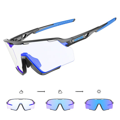 Photochromic Cycling Glasses Silver Lens Sunglasses Multi Color Men Women Bike Outdoor Eyewear Riding Driving Running