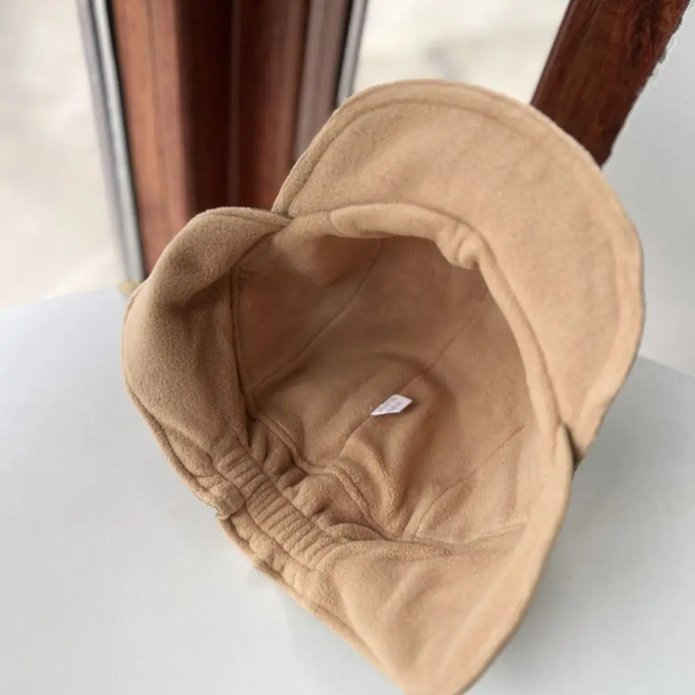 Japanese Retro Bomber Hat Solid Color Windproof Velvet Pilot Hat Ear Protection Lei Feng Hat Keep Warm