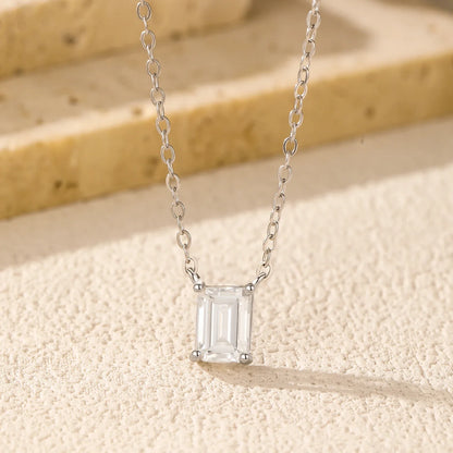 6 Styles D Color Geometric Moissanite Necklaces 925 Sterling Silver Dazzling Pendant Necklace For Women Fine Jewelry