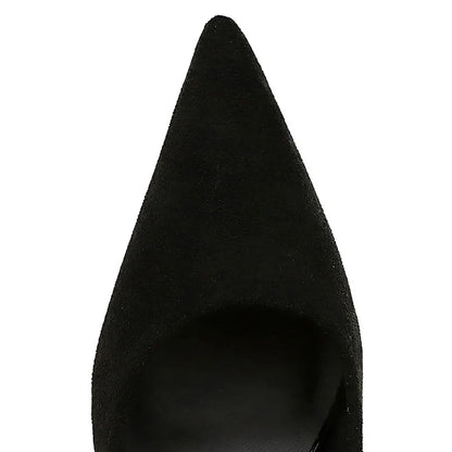 Autumn Simple Elegant 10cm 7cm High Heels Stiletto Womens Shoes Pointed Black Etiquette Professional Single Shoes Wedding Shoes