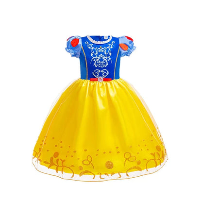 Girls Princess Dress Kids Cinderella Snow White Aurora Sofia Rapunzel Cinderella Halloween Costume Children Birthday Party Dress