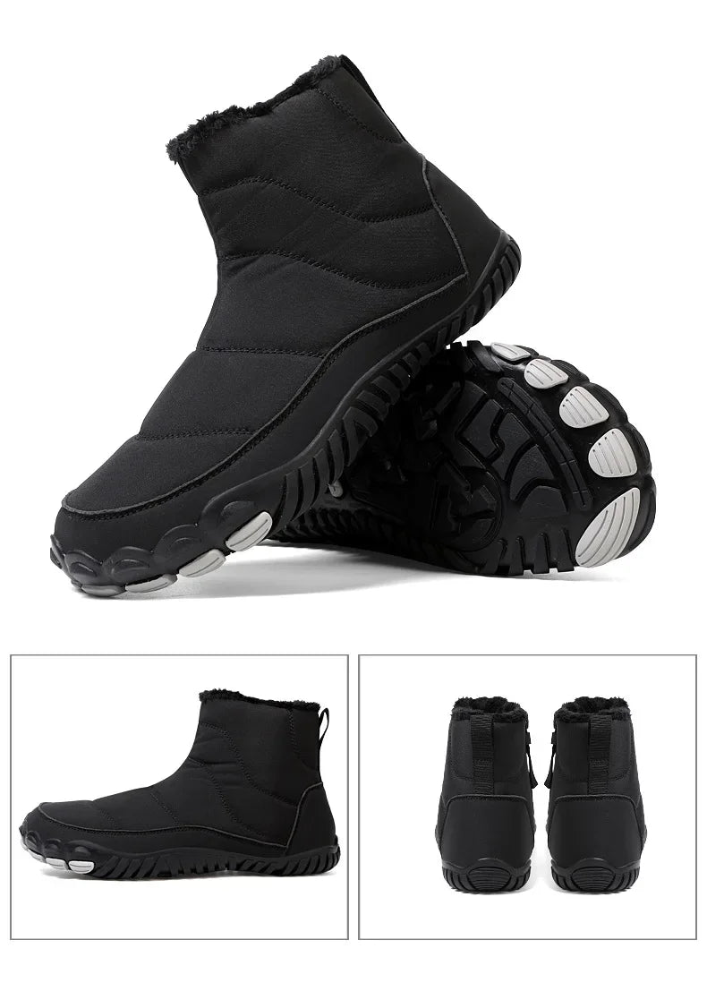 Cotton Boots Men/women Large Size 47 Waterproof Snow Boots Winter Warm  Comfort Zipper Anti Cold Non-slip Cotton Boots