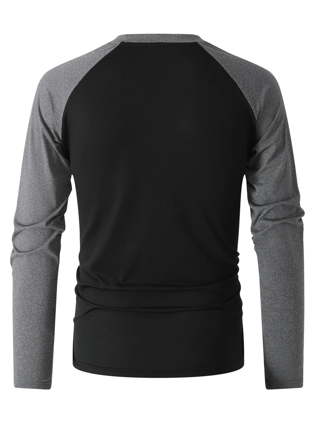 New Spring Autumn Style Everyday Wear Outdoor Sports Fashion Trendy Versatile Color Block V-neck Long Sleeve Men's Top