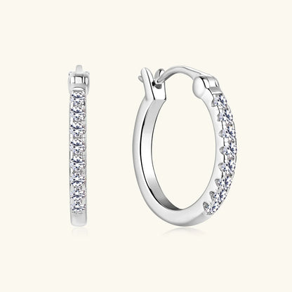 Hoops 1.8mm Moissanite Earrings For Women Real 925 Sterling Sliver Plated Yellow Gold Hoop Earring Fine Jewelry Christmas Gifts