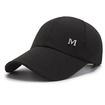 Men Women Baseball Cap Summer Cotton Hat Snapback Hip-Hop Cap Adult Sport Sun Hat Casual Long Brim Sunscreen Golf Cap
