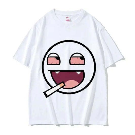 Epic Face Domo Kun Funny Meme T Shirts Men Women Summer O-Neck Fashion High Quality T-Shirt Casual 100% Cotton Oversized Tshirt
