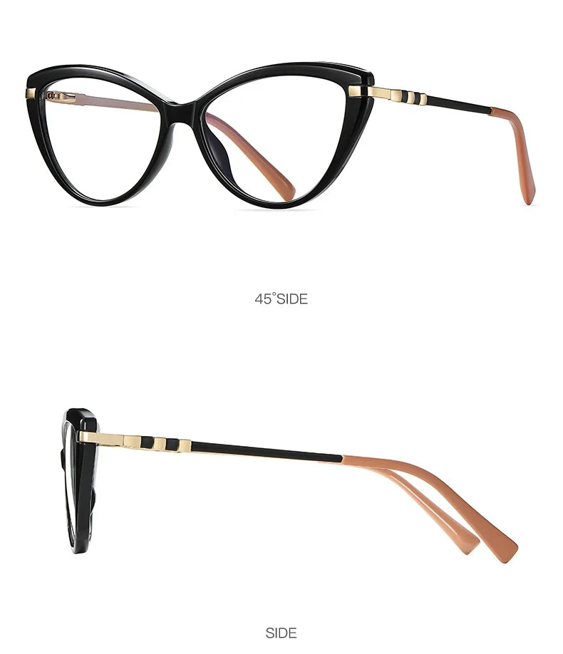 New Cat Eye Optical Glasses Women Myopia Prescription Glasses Hyperopia Reading Glasses Anti Blue Light Computer Eyewear