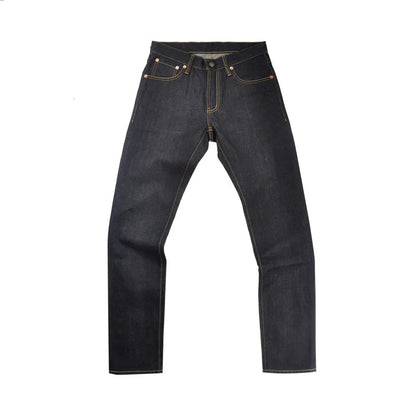 Mens Jeans Sanforized  Selvedge Denim Jeans for man Indigo and Black Jeans Zipper Fly Slim Fit