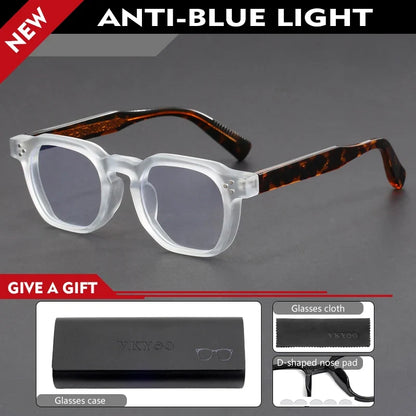 Classic Geometric Simple Retro Design Men's Anti-Blue Light Glasses Women's Reading Glasses Customizable Prescription