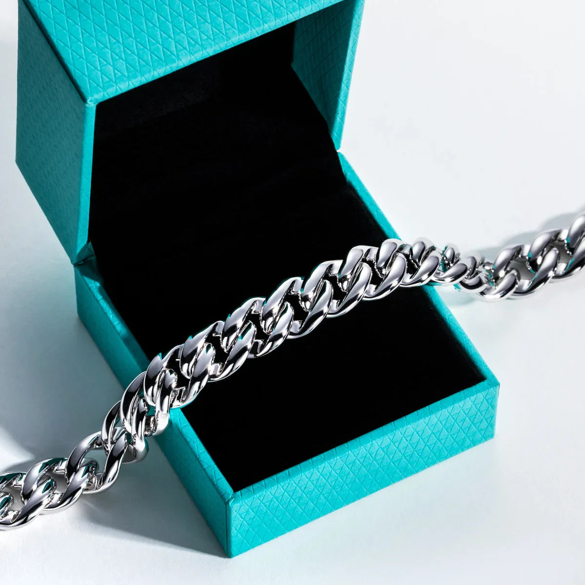 Moissanite Cuban Bracelet Hip Hop 925 Sterling Silver 1.2mm/1.5mm/2mm Flashy Heavy Metal Statement for Men & Women