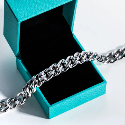 Moissanite Cuban Bracelet Hip Hop 925 Sterling Silver 1.2mm/1.5mm/2mm Flashy Heavy Metal Statement for Men & Women