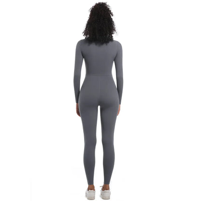 Women's Jumpsuit Women's Sports Shapewear Seamless Slim Fit Long Sleeve Sports Bodysuit  Fitness Sports Bodysuit Yoga Suit