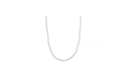 2.5-3.5mm Rice Shape Freshwater Pearl Necklaces 40cm Length 925 Sterling Silver Collar Necklaces for Women Jewelry Gift