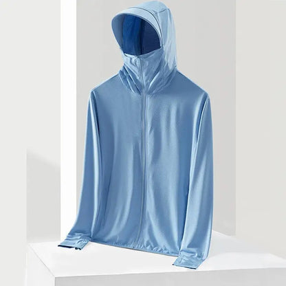 UPF50 UV Protection Ice Silk Cool Feeling Sun Protection Clothing Lightweight Breathable Fishing Jacket Outdoor Sports Shirt
