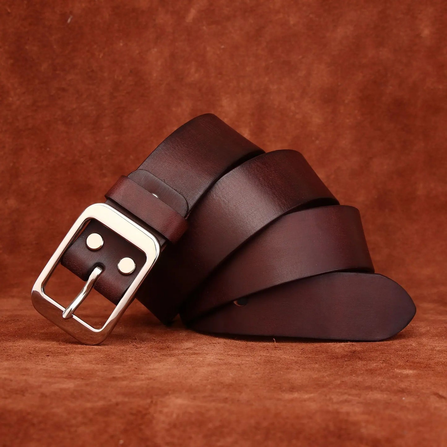 3.8CM Pure Cowhide Stainless Steel Needle Buckle Genuine Leather Casual Jeans Belt Men High Quality Luxury Male Strap Cintos