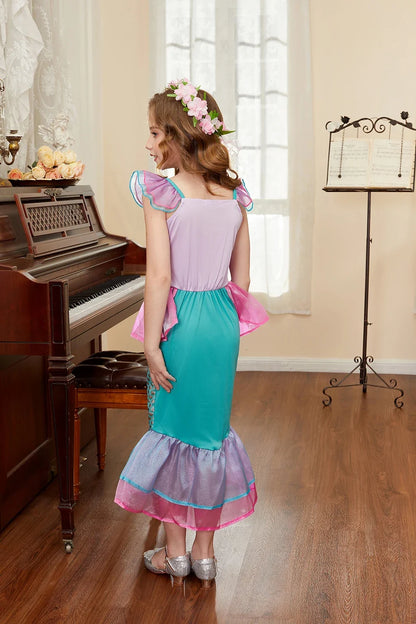 Children Princess Clothing Kids Elsa Anna Cinderella Rapunzel Party Cosplay Dresses Little Girls Christmas Halloween Dress Up