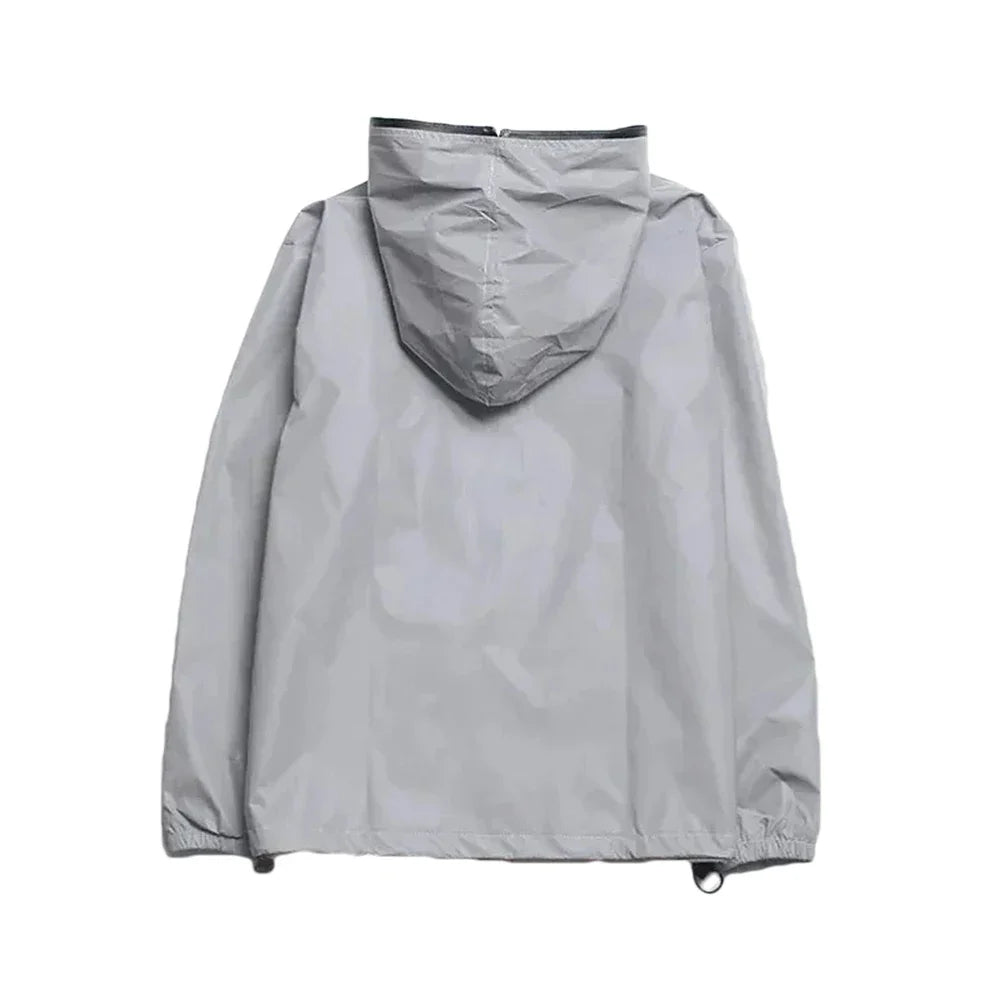 Night Reflective Hooded Jacket Men Women Couples Outdoor Casual Windproof Riding Running Coats Party Show Hip Hop Streetwear