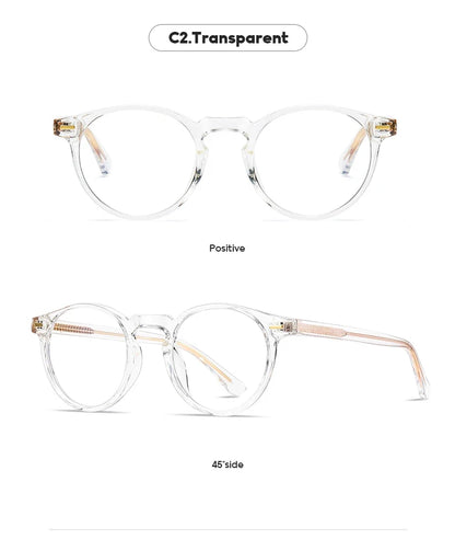Round Blue Light Reading Glasses Women Eye Glasses Frame for Women Retro Plastic Titanium Anti-Blue Light Computer Eyewear