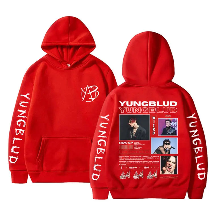 Yungblud Weird Music Album Graphic Hoodie Men Alternative Rock Oversized Sweatshirt Men's Clothing Hip Hop Vintage Streetwear