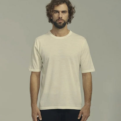 Men's 100% Superfine Merino Wool T-Shirt Base Layer Wicking Breathable Quick Dry Anti-Odor No-itch Comfortable Fit Size