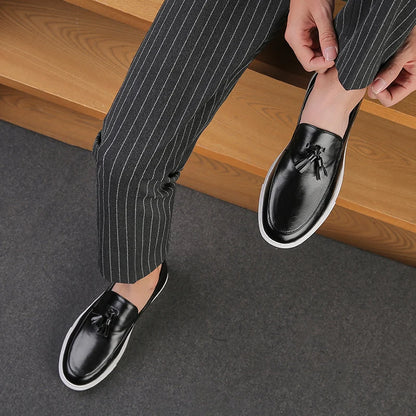 Zapatos De Hombre Loafers Men's Tassel Slip-On Comfortable Men Leather Shoes Casual Shoes Fashion Oxford Shoes Large Size 38-47