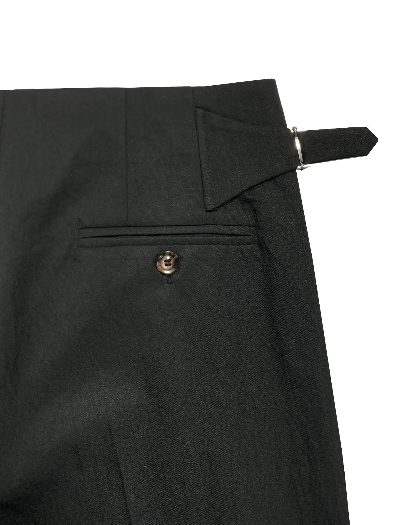Fall/Winter 2025 Men's Elegant Italian Neapolitan High Waist Wide Leg Pants with Tucks And Buttons Business Casual Style
