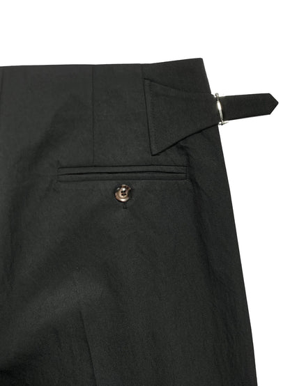 Fall/Winter 2025 Men's Elegant Italian Neapolitan High Waist Wide Leg Pants with Tucks And Buttons Business Casual Style
