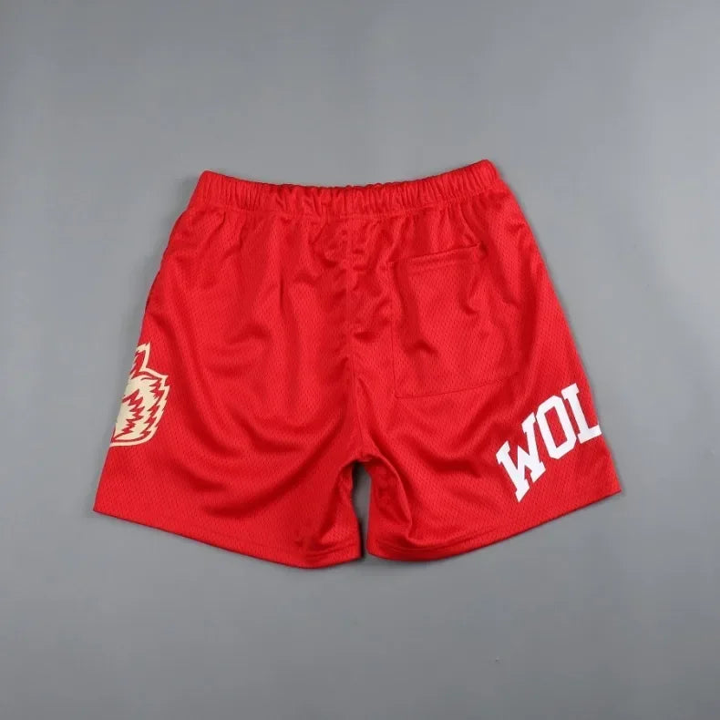 Mens Summer Streetwear Sports Casual Motorcycle Shorts Gym Fitness Mesh Quick Dry Running Beach Basketball Jogger Short Pants
