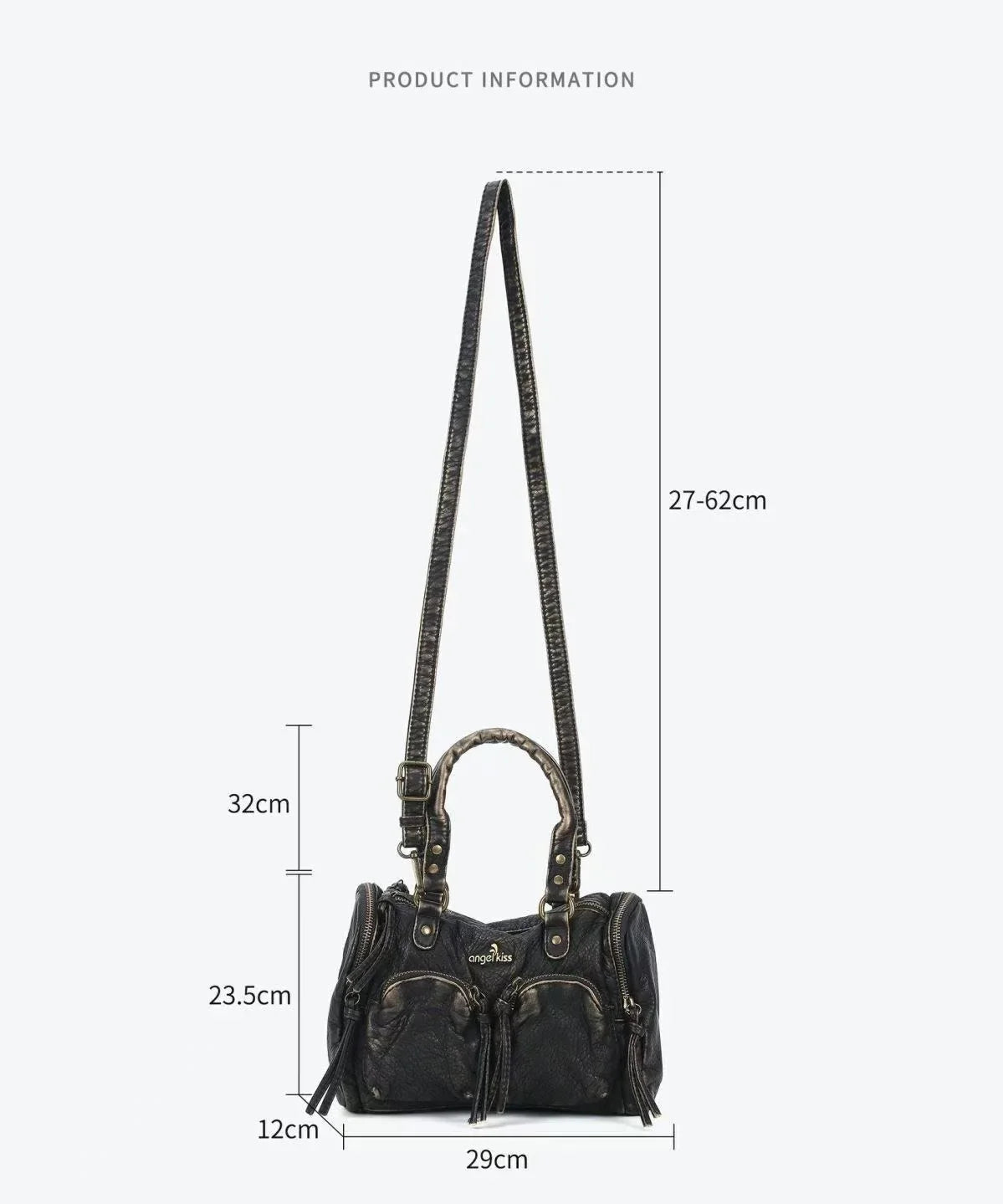 Vintage Women Handbags Small Satchel Top-handle Boston Bag PU Shoulder Bag Fashion Dumpling Pack Multi-pockets Shoulder Bags