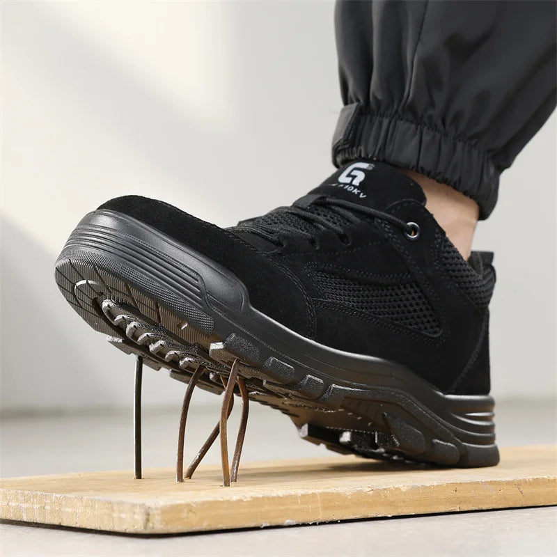 Fashion 2025 Plastic Toe Summer Breathable Labor Shoes Composite Toe Cap Indestructible Work Safety Boots Sneakers Male Footwear