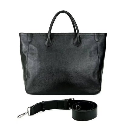 Roomy Women Bag Genuine Leather Handbag Luxury Cowhide Casual Tote Thick Real Natural Leather Bucket Shopper Daily Bag Big Purse