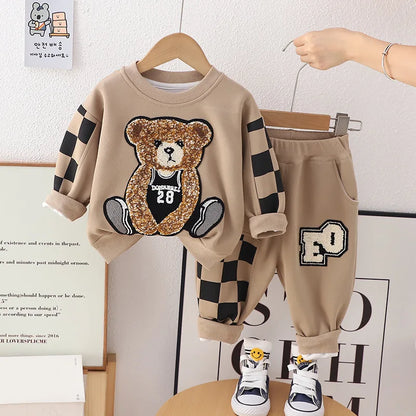New Spring Autumn Baby Boys Clothes Suit Children Girls Cartoon T-Shirt Pants 2Pcs/Sets Toddler Casual Costume Kids Tracksuits