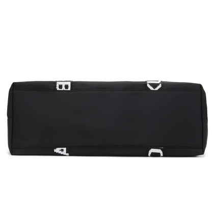 Women's Large Capacity Nylon Shoulder Bag Casual Top-Handle Fashion Tote Crossbody Handbag