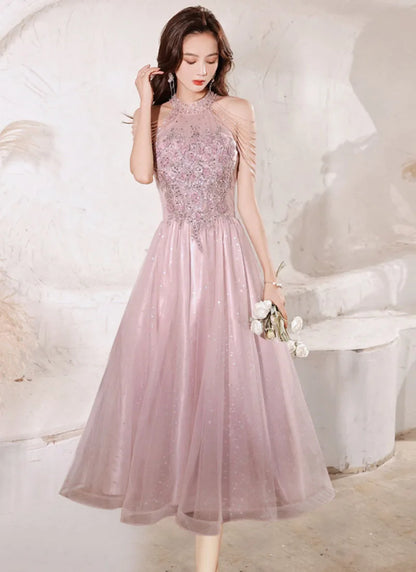 Luxury High Quality Pink Evening Dress 2026 For Prom Birthday Socialite Senior Specical Vestidos Party Dress For Women