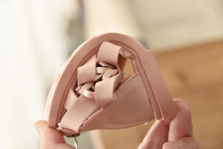 Gladiator Children Sandals for Girls 2025 Breathable Summer Girl Roman Shoes Boots Black Pink Beige Party Student Sandal I06095