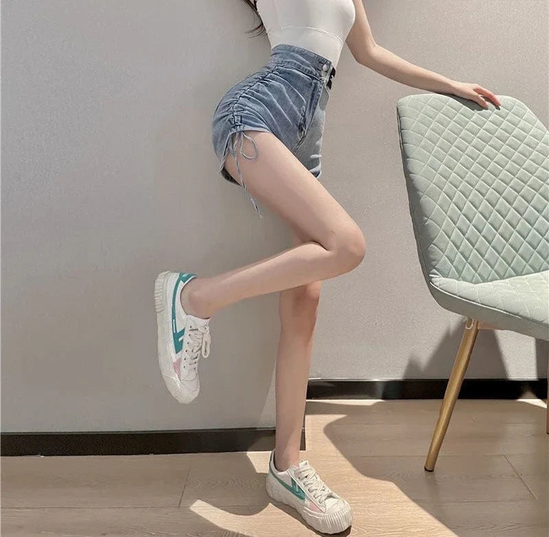 Sexy Womens Denim Shorts Tight High Waist Skinny Short Pants for Women To Wear Jeans Booty Korean Style Low Price Elasticty Hot