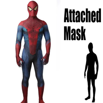 Halloween Men Adults TASM 1 Spider Cosplay Costume The Amazing SuperHero Zentai Suit Bodysuit Man Party Jumpsuit