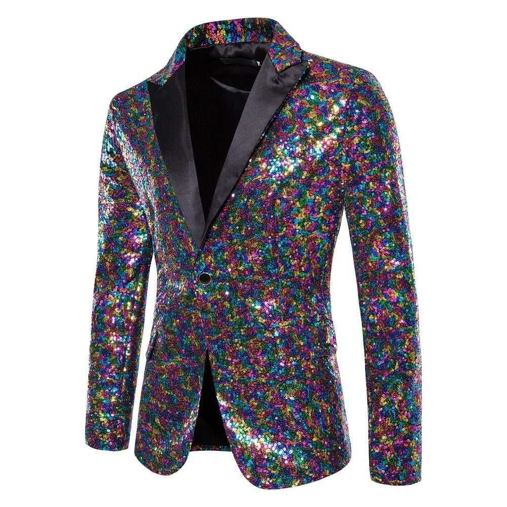 Suit Men's Performance Dress Sequined Suit Nightclub Men's Clothing Host Master Studio Men's Jacket