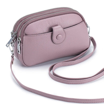 Genuine Leather One Shoulder Bag Women Casual Crossbody Bag Designer Small Handbag Lipstick Key Phone Pouch Case For Female