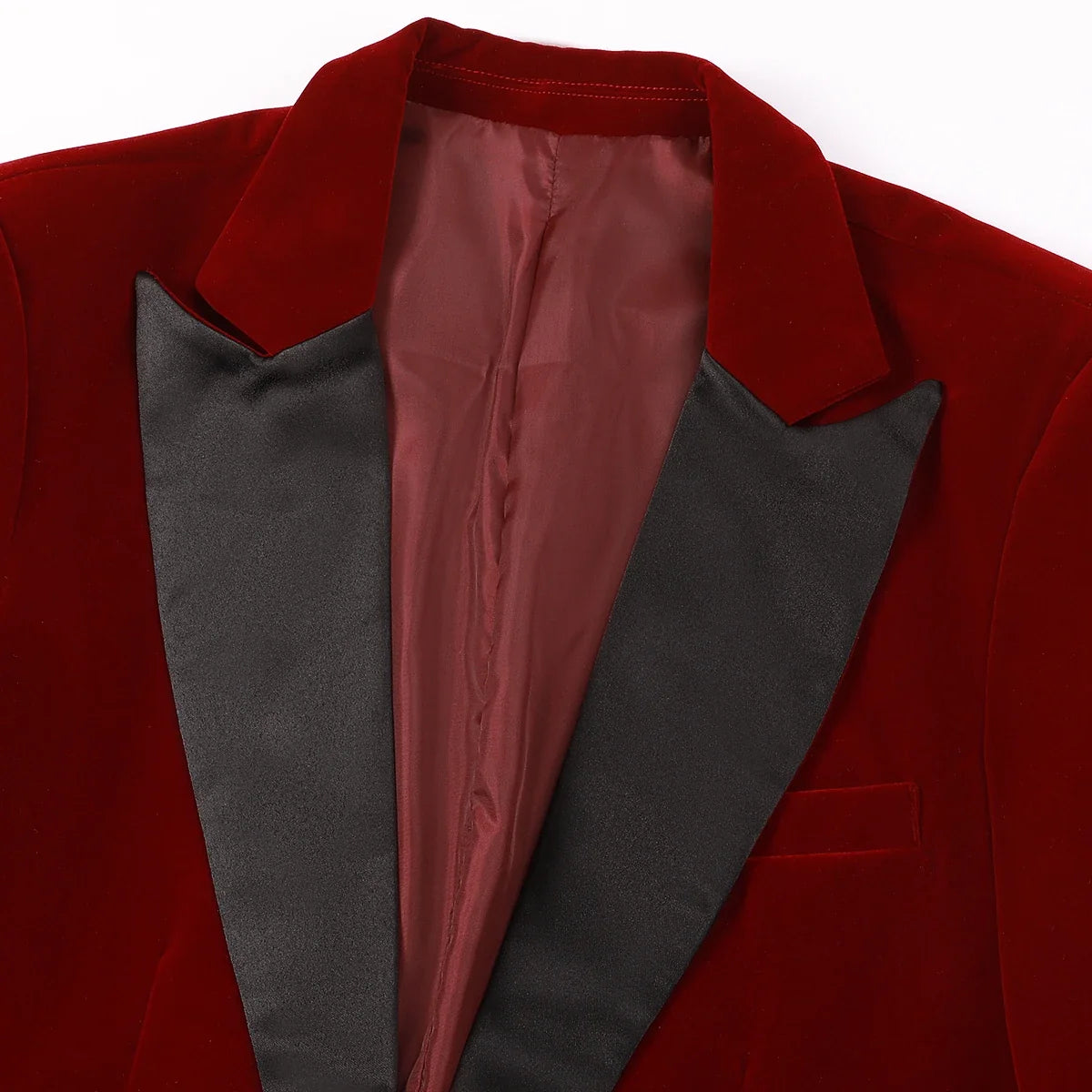 Boys Tuxedo Velvet Blazer Kids Suit Red Christmas New Year Party Gift Clothes Fromal Black  Xmas Birthday Wedding Outifit
