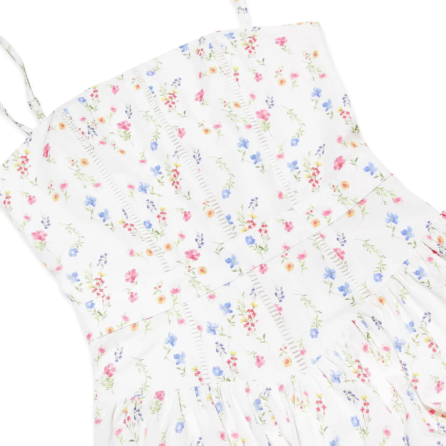 Summer Print Strappy Long Dress A-line Casual Beach Vacation Dress for Women