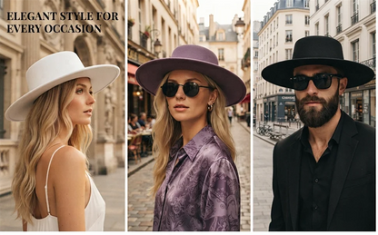 Elegant Women Men Flat Top Wide Brim Fedora Hat Autumn Winter Fedoras Boater Hat Church Panama Hats