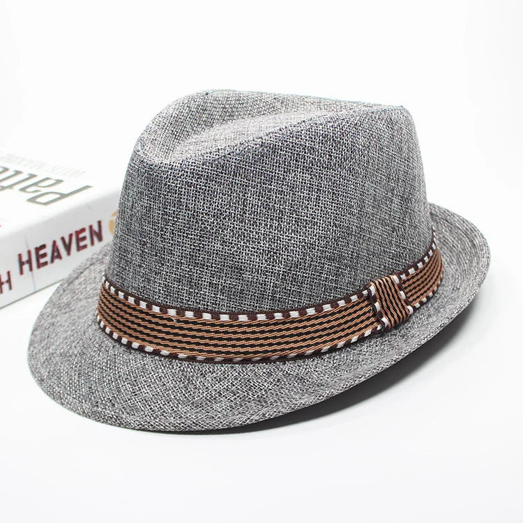 Summer Fedoras Spring and Summer Korean Party Jazz Hat Cotton Linen Top Hat  for Buchet Hat Panama Cap
