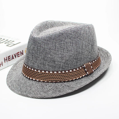 Summer Fedoras Spring and Summer Korean Party Jazz Hat Cotton Linen Top Hat  for Buchet Hat Panama Cap