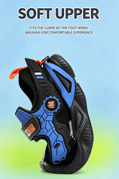 Summer Kids' Sandals Boys Soft Bottom Casual Beach Shoes School Students Comfortable Flat Walking Sandials