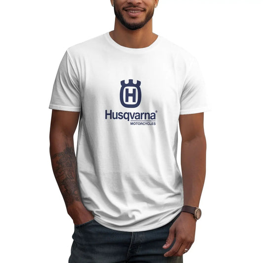 Motorcycle Print T-shirt 100% Cotton Casual Oversized Clothing Streetwear Men Graphic T Shirts for Motorcycle Enthusias