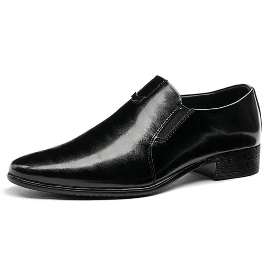 2026 Spring Autumn Business Leather Shoes for Men Black Fashion Casual Shoes Loafers Male New Designer Retro Dress Shoes Man
